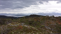 Utsikt sørover mot Romsdalsalpene fra Storskarhaugen