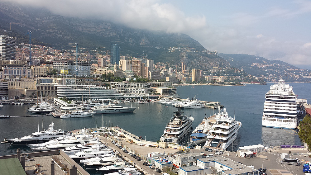 På veg ned - mot Monte Carlo