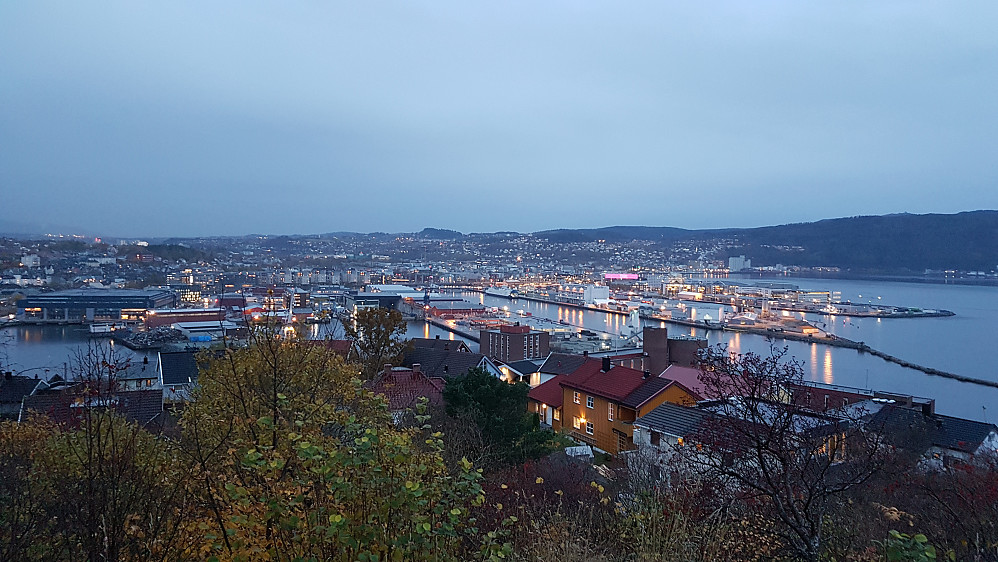 Utsikt mot Trondheim sentrum fra Ladehammeren