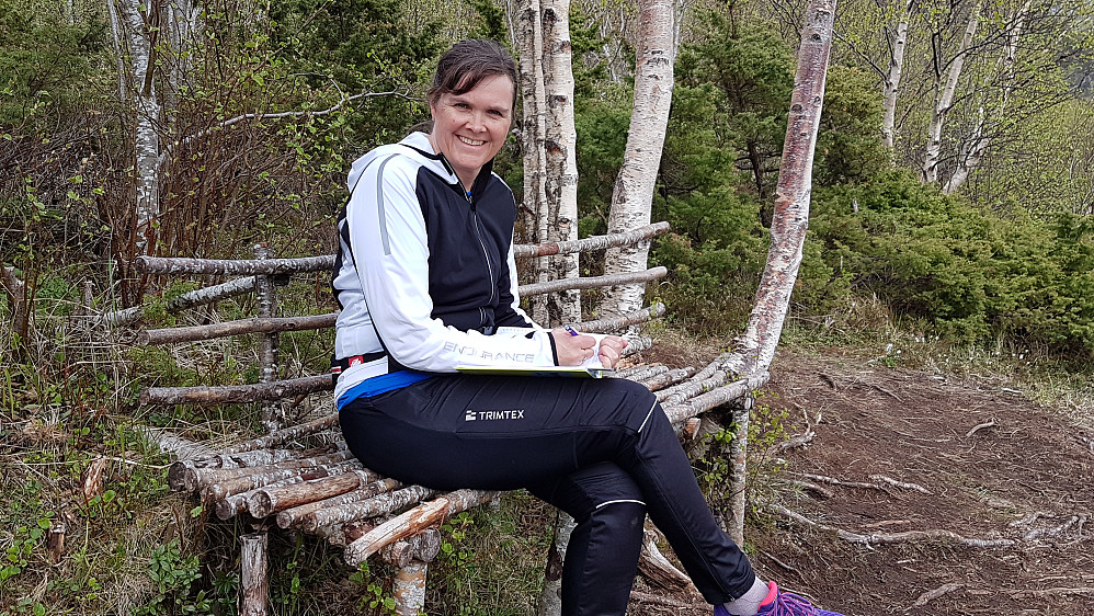Notering på Ramshaugen (posten ligger litt vest for høyeste punkt) 