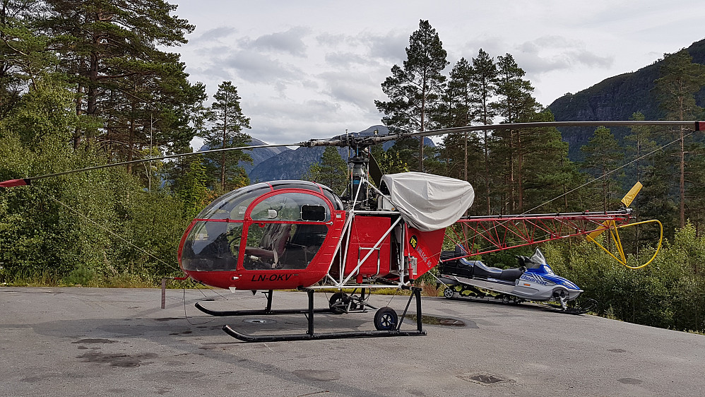 Helikopterbase på Litlekollen