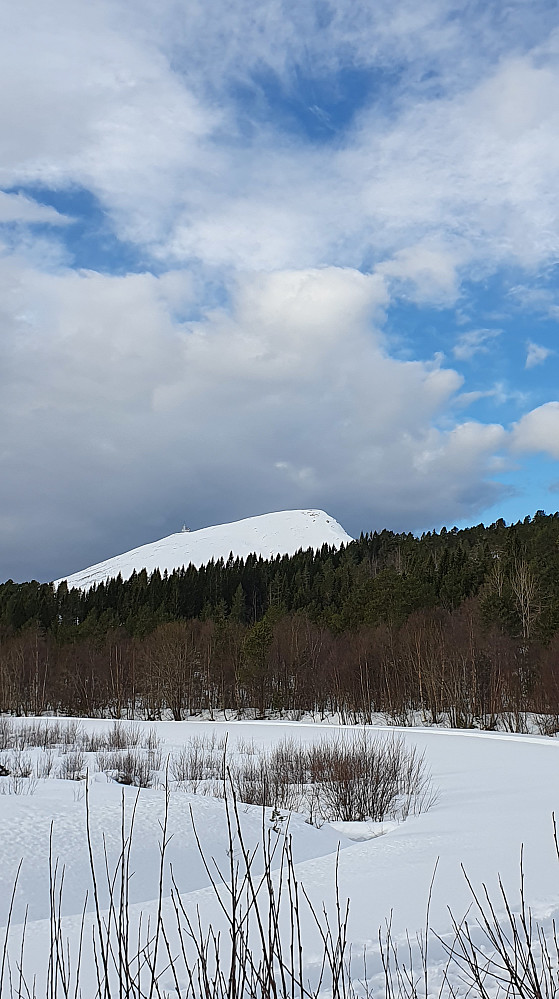 Østfjella på Tusten stikker så vidt opp