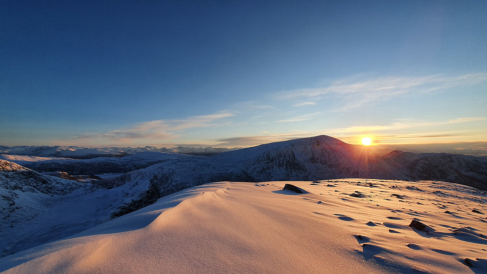 Solnedgang på Søre Kvannfjellet 