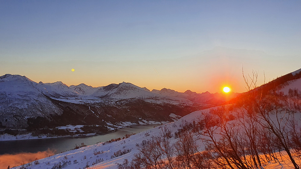 Dagens solnedgang i Skålbotnen