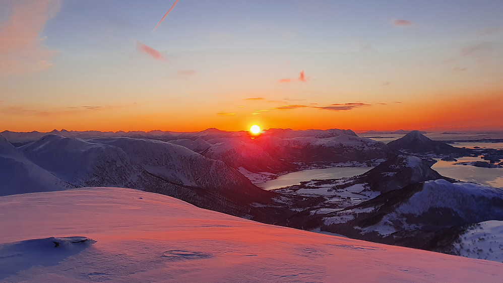 Solnedgang på Søre Kvannfjellet 