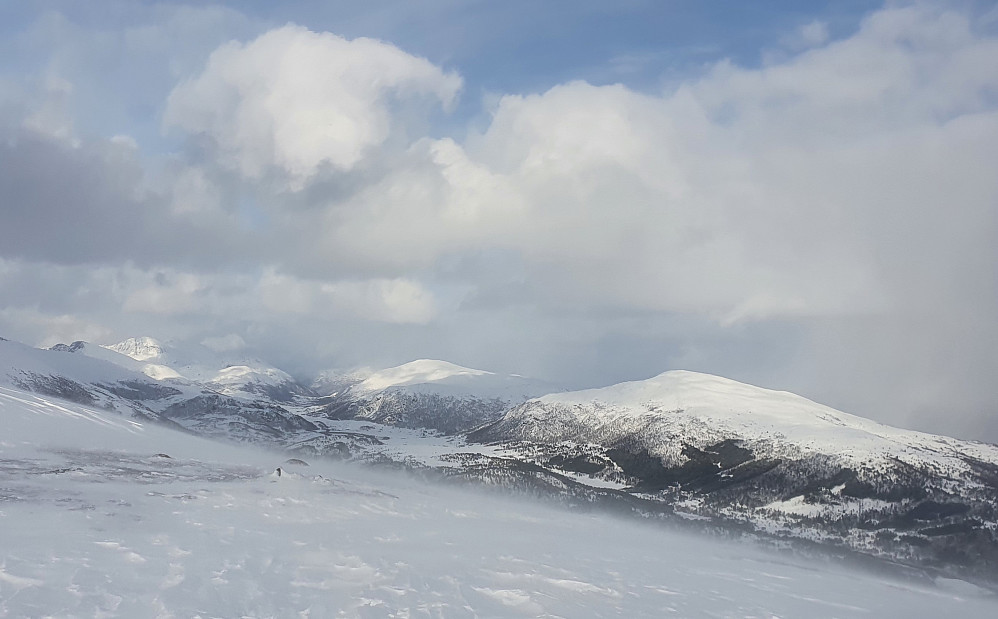 Snøføyke på toppen i dag 