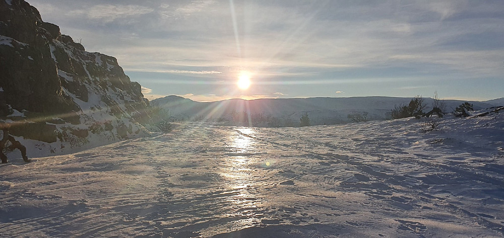Sola var med oss hele dagen.