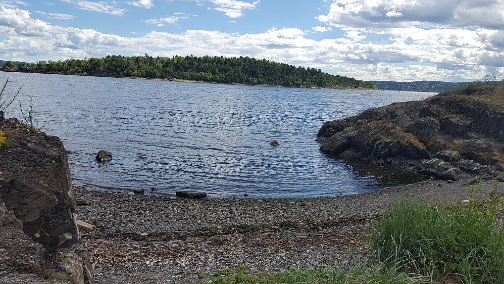 Privat strand hadde vi å..