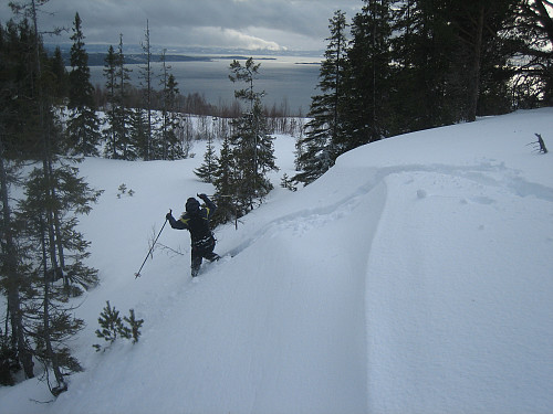 Morro med dyp puddersnø når man har truger.