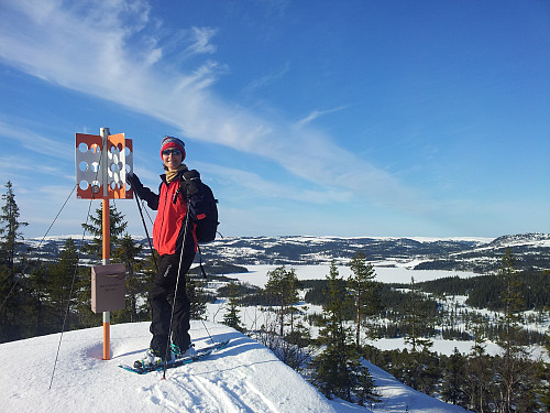 Fra Ørnklumpen ser vi mot nord:
Grønsjøen og helt til høyre i bildet ser vi Hårfjellet