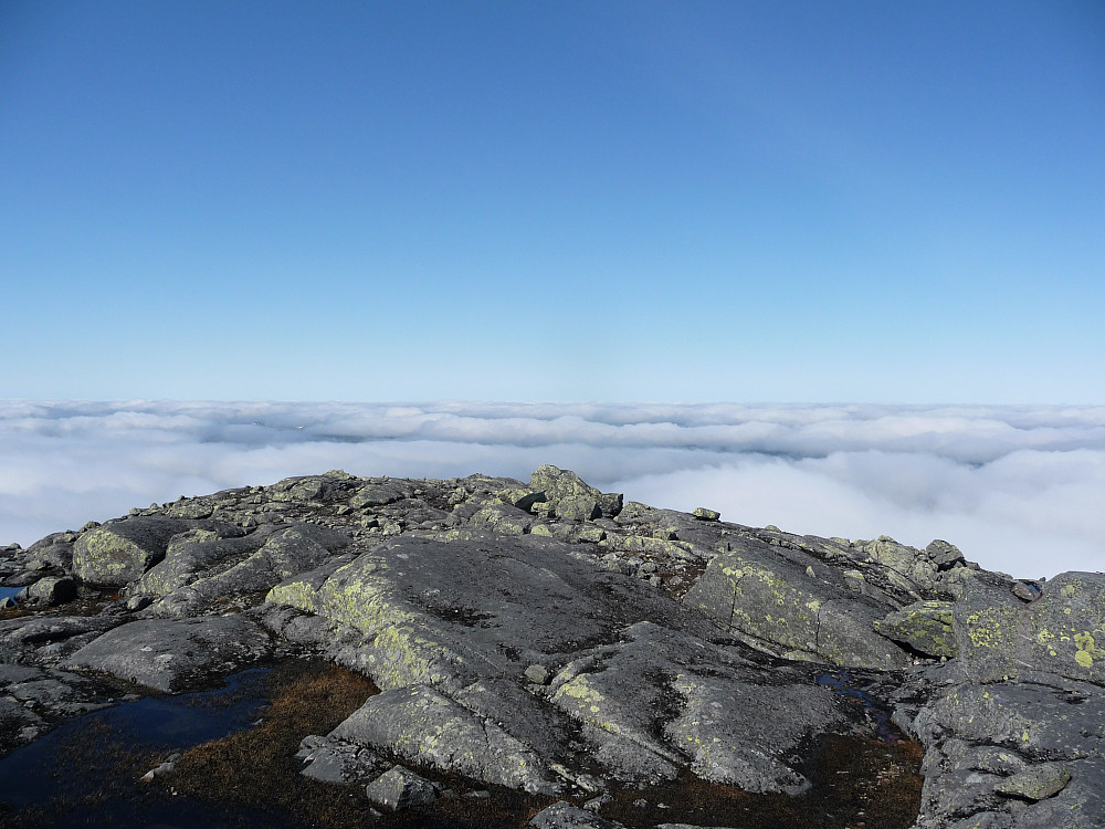 Toppen over skyene