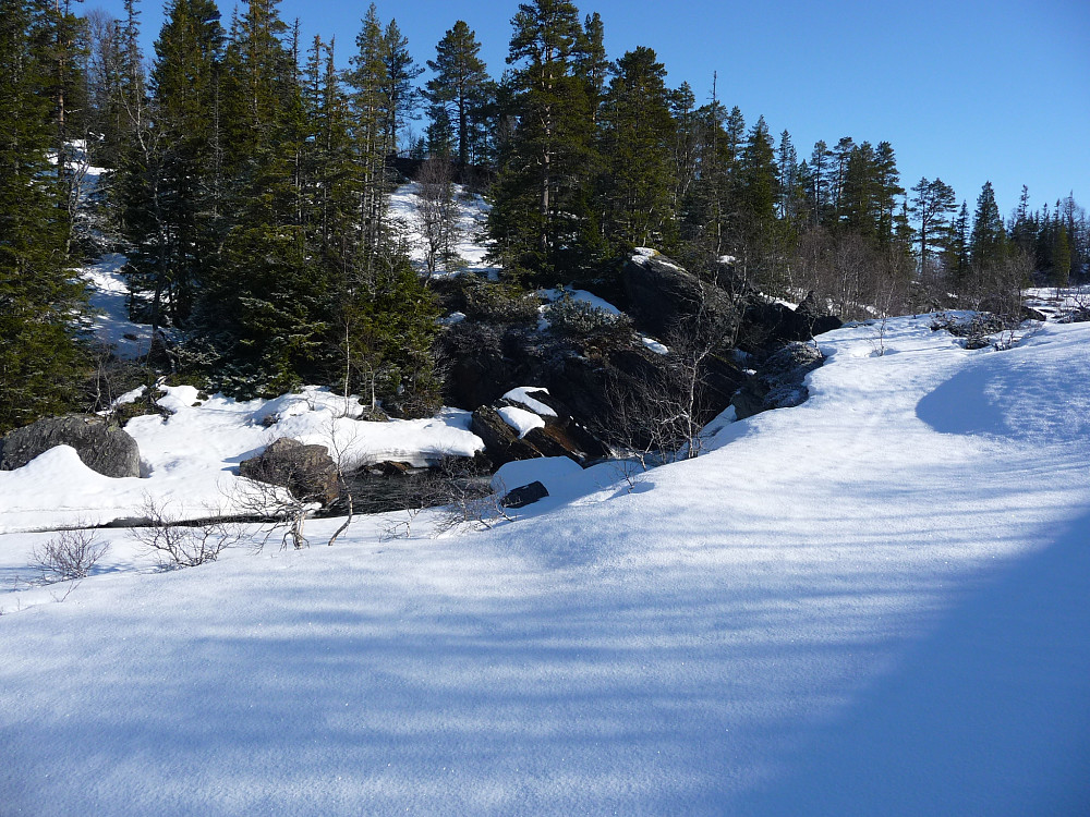 Bekk på vei oppover mot Fjellskjækra