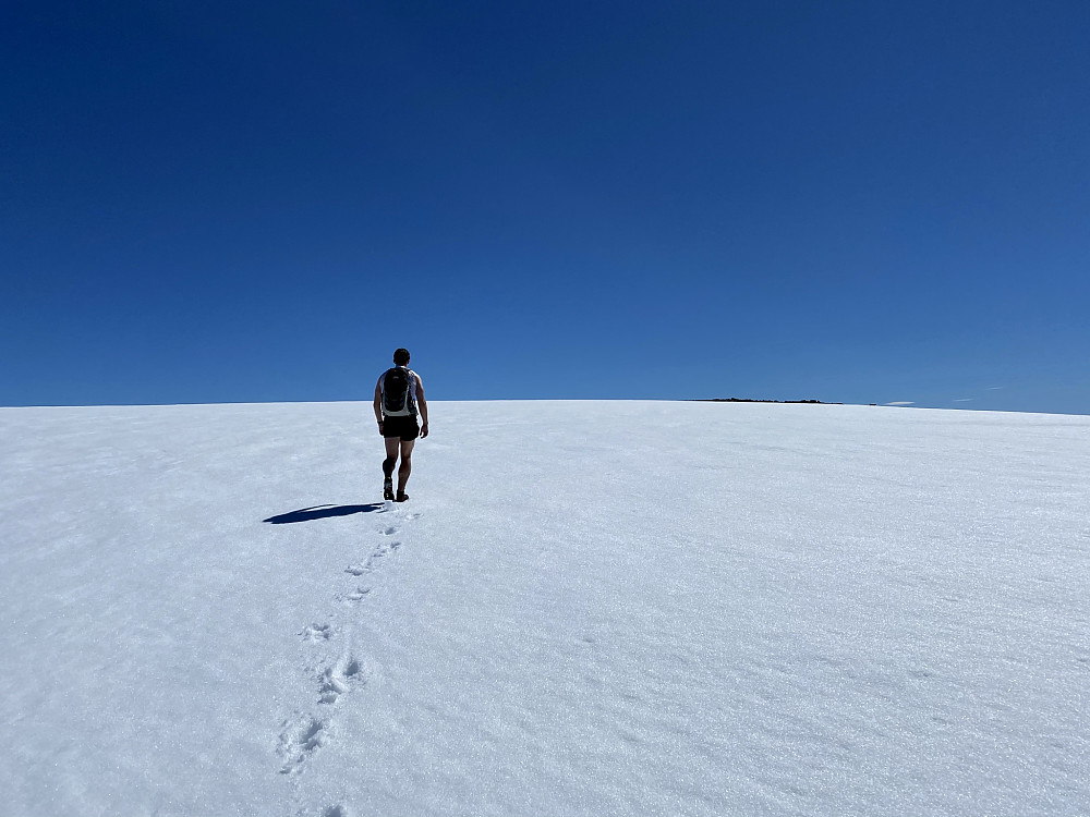 Fortsatt en del snø på toppen
