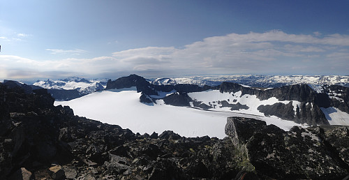 Utsikt fra Vesle Galdhøpiggen