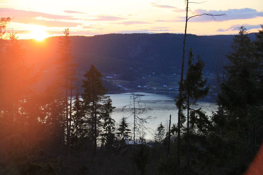 Utsikt med solnedgang