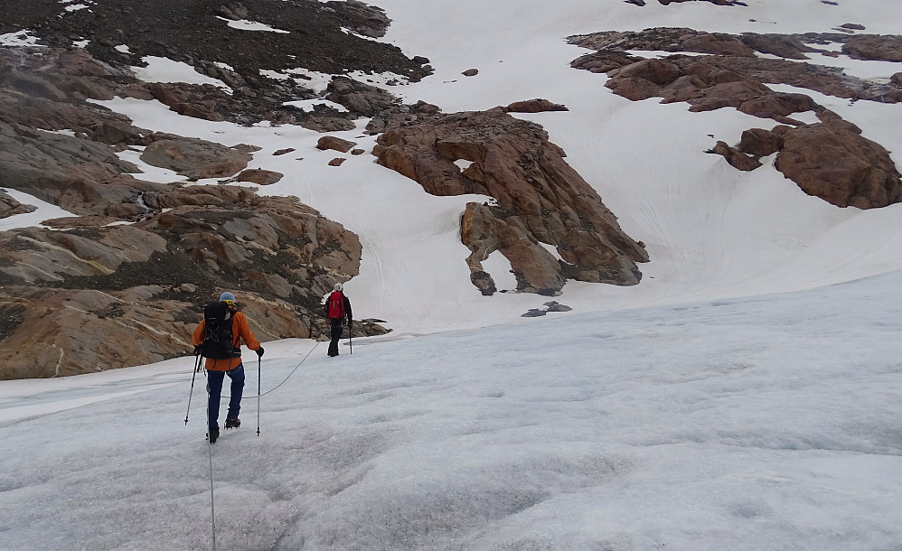 Den korte brepassasjen over østbreen