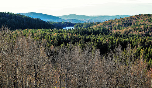 Utsikt nordvest fra speiderhytta Klunken