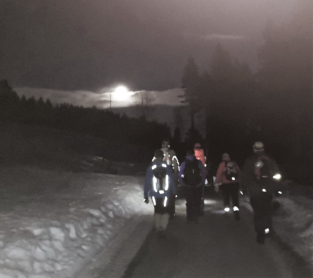 Turen gikk i måneskinn