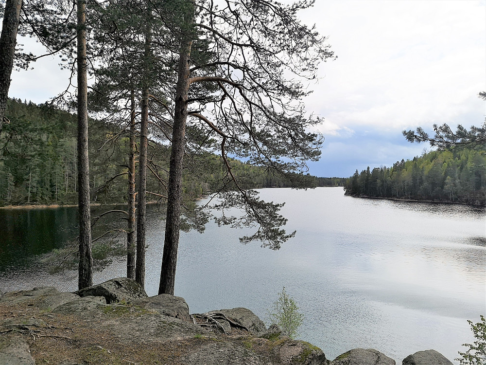 Skapertjern. Her inne i nordenden har det ligget en gammel boplass. 