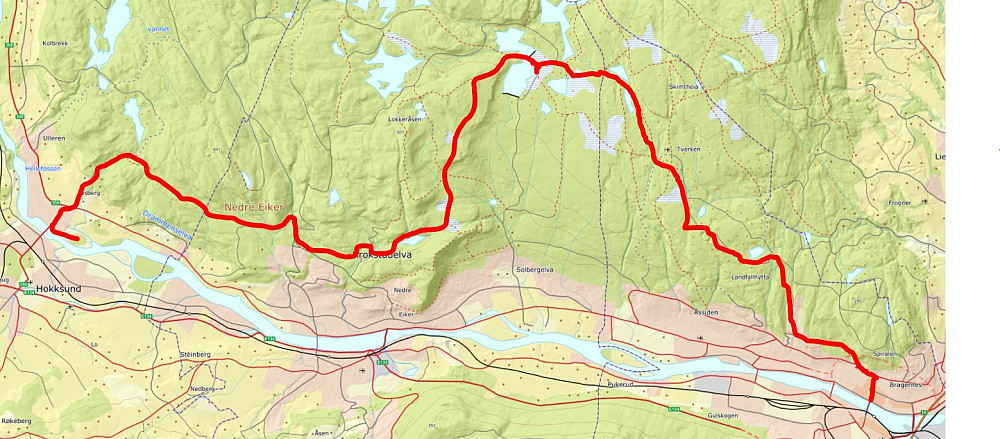 Ruta jeg gikk