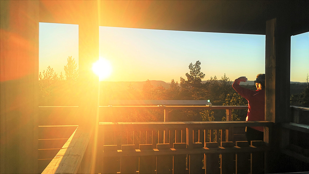 Solnedgang fra tårnet