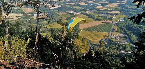 Og plutselig hadde jeg en paraglider under meg