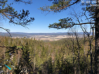 Utsikt mot Skoger fra Svetleinåsen. Gruvåsen (Konnerud) og Lokkeråsen (Drammen) omtrent midt i bildet.