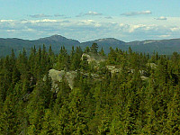 Utsikt mot Bølene nordre fra søndre, med bl.a Skrim og Breidstullfjellet i bakgrunnen
