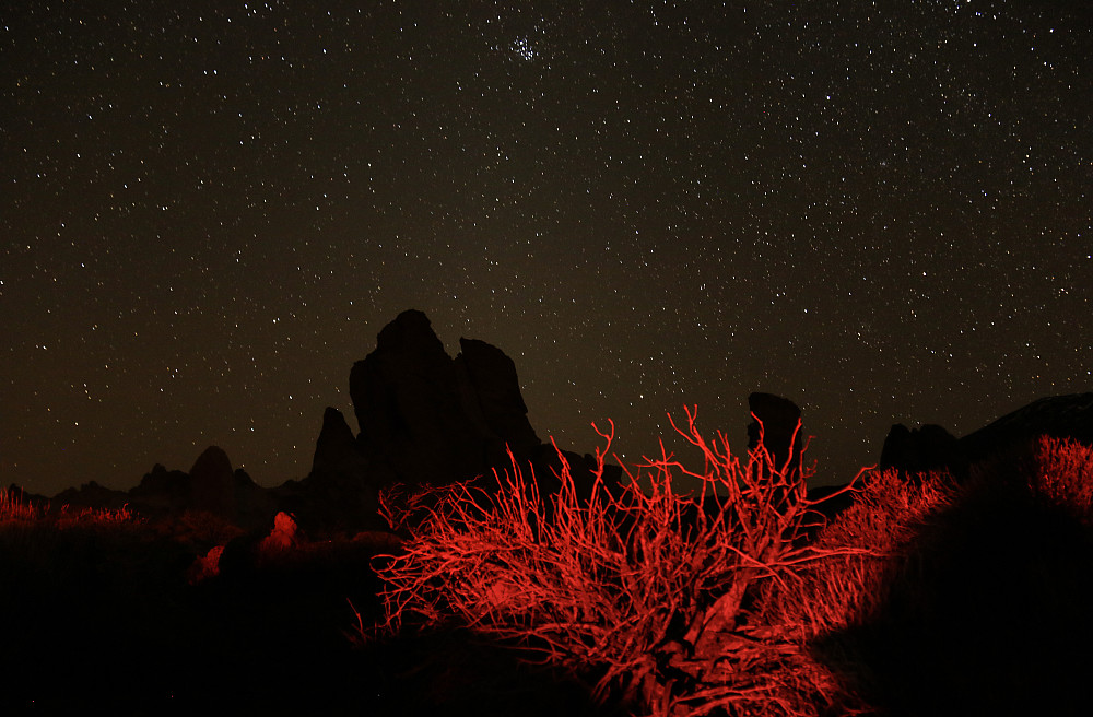 Stjernehimmelen oppe i Teidekrateret er noe for seg selv. Anbefales! Her ved Roques de García.
