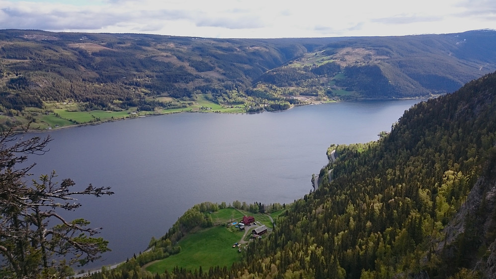 Fra utsiktspunktet mellom Kviteberg og Vardakamben, mot Strondafjorden