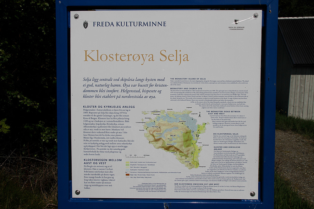 Informasjon om klosterøya Selja