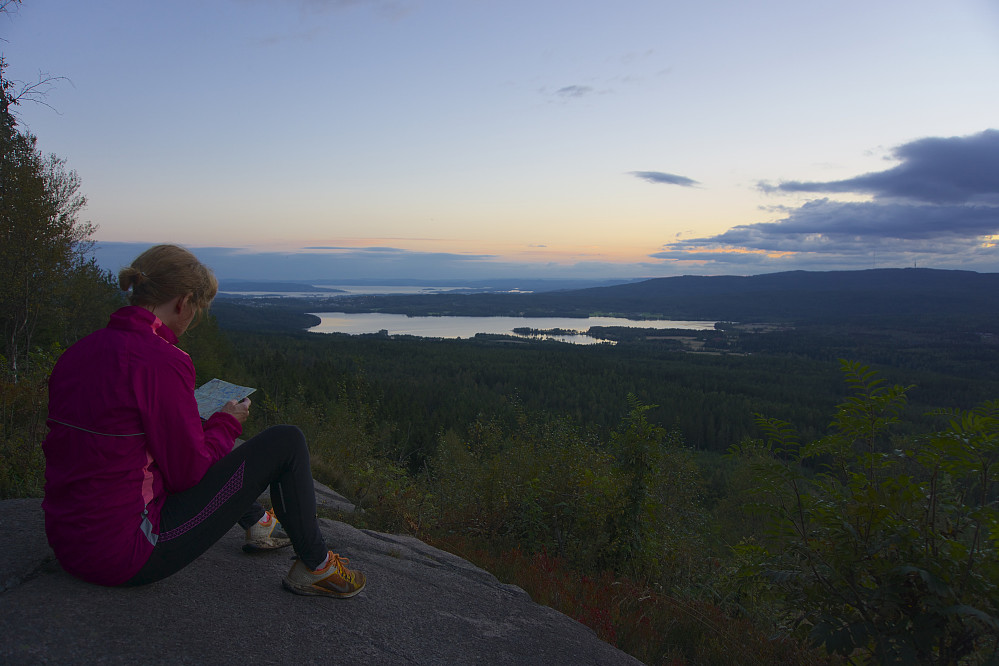 Fra utsiktspunktet på Barlindåsen mot bl.a. Maridalsvannet