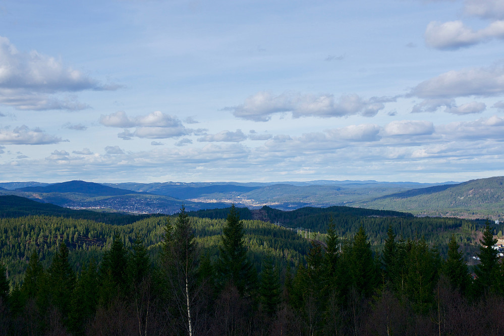 Nittedal og Varingskollen sett fra Røverkollen