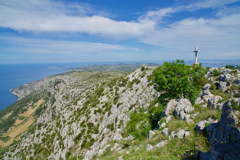 Utsikt fra toppunktet i retning Hvar