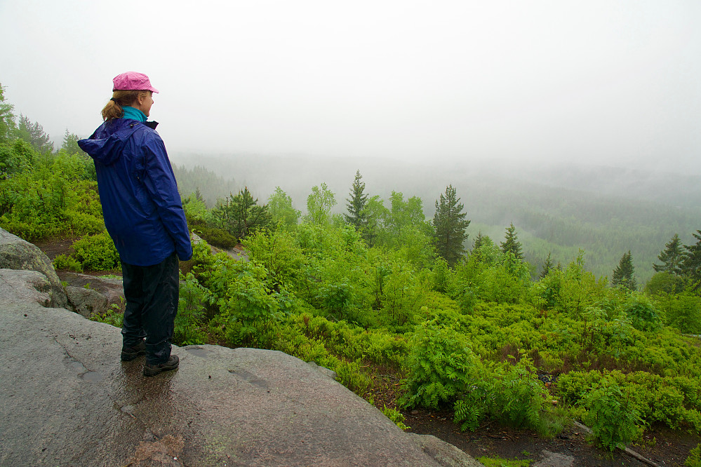 Grått og vått på Barlindåsen utsiktspunkt