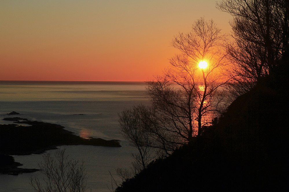Solnedgangen sett fra Kyrkjefjellet