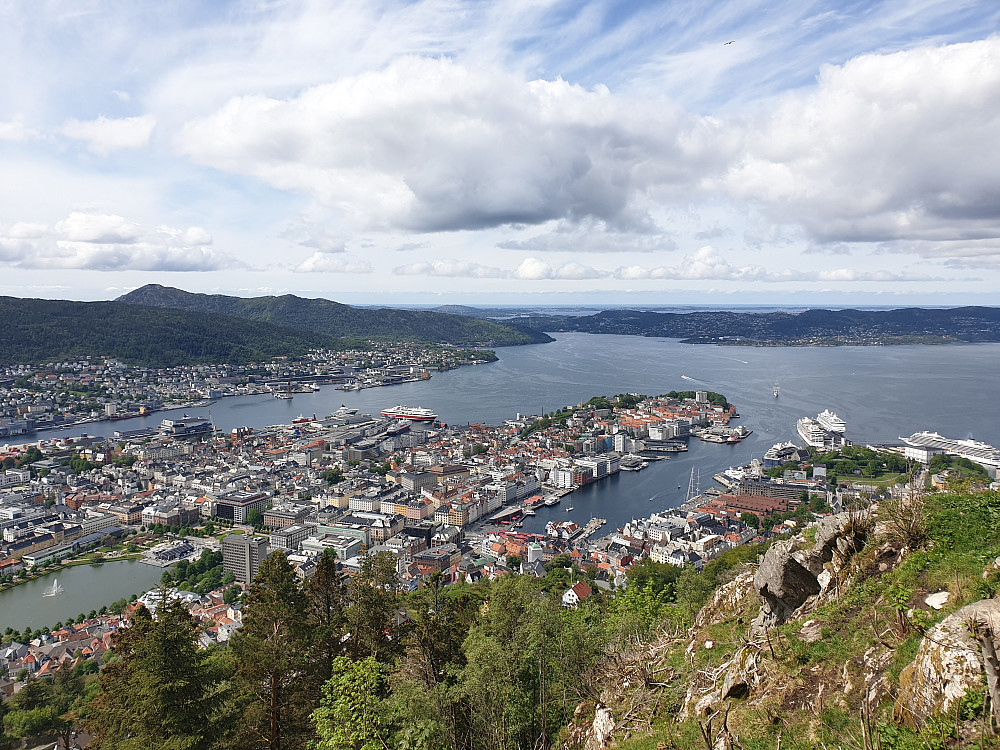 Byen sett fra Fløyen utsiktspunkt