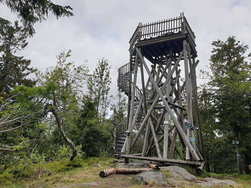 Tårnet på Oppkuven, som er den høyeste toppen i Krogskogen