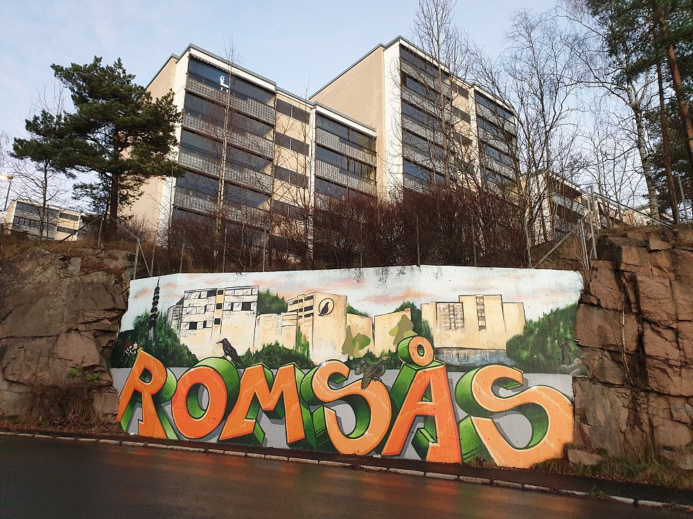 Deler av bebyggelsen på Romsås