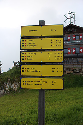 start in Hochwurzen, after taking the lift