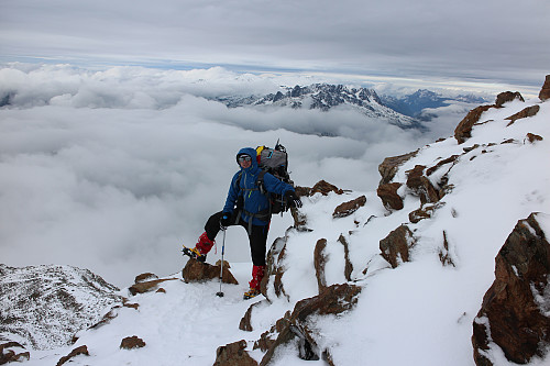 at the couloir were the weather changed very fast so we returned 