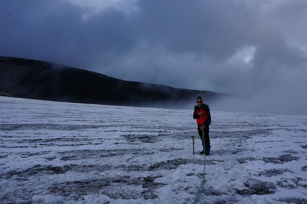 Knut på breen. Foto: Odd Petterson