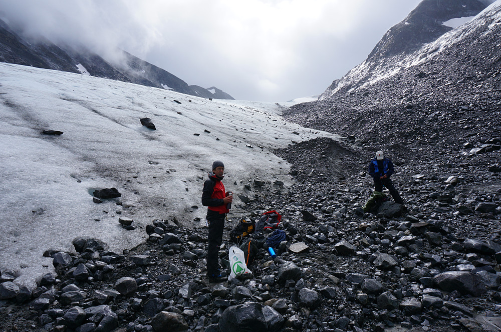 I bunnen av Hellstugubreen. Foto: Odd Petterson