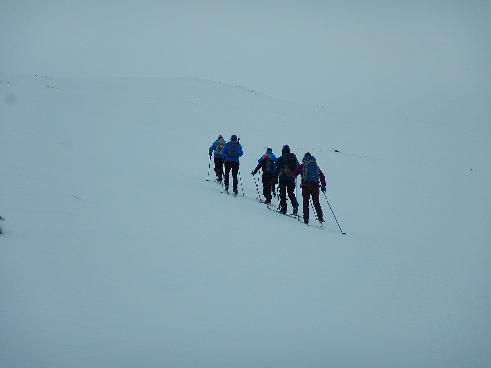 Lærdal turlag, skitur nr. 1 2019, 7 deltakarar.