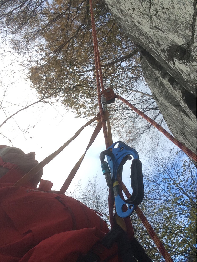 State of the art clogging med  100% backup ala Petzl.