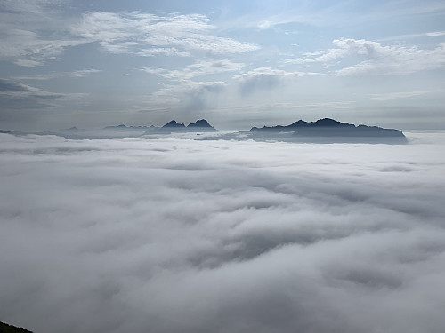 Misty mountains.