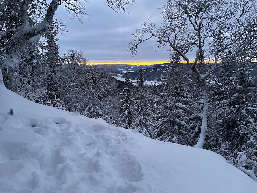 Solnedgang pågår.