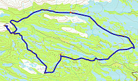 GPS-spor fra lørdagens tur til Mjuken