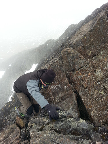 Luftig klyving over eggen