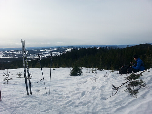 Matpause med fin utsikt over Hadeland